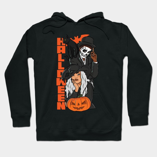 halloween couple Hoodie by Eliane Lamoglia